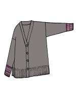 Chaqueta de punto fino camel