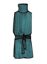 Chaleco cuello alto verde botella