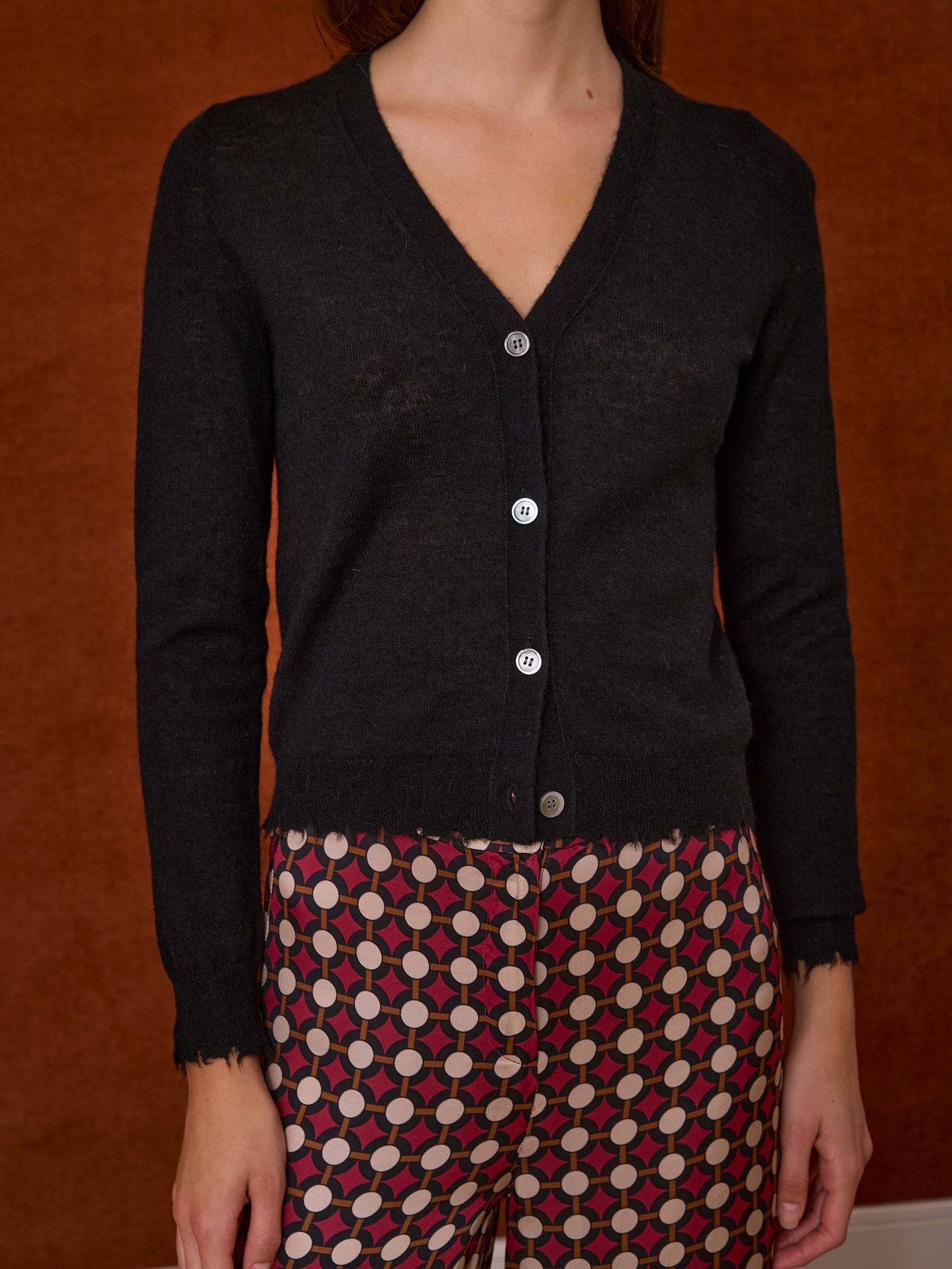 Chaqueta negra de lana