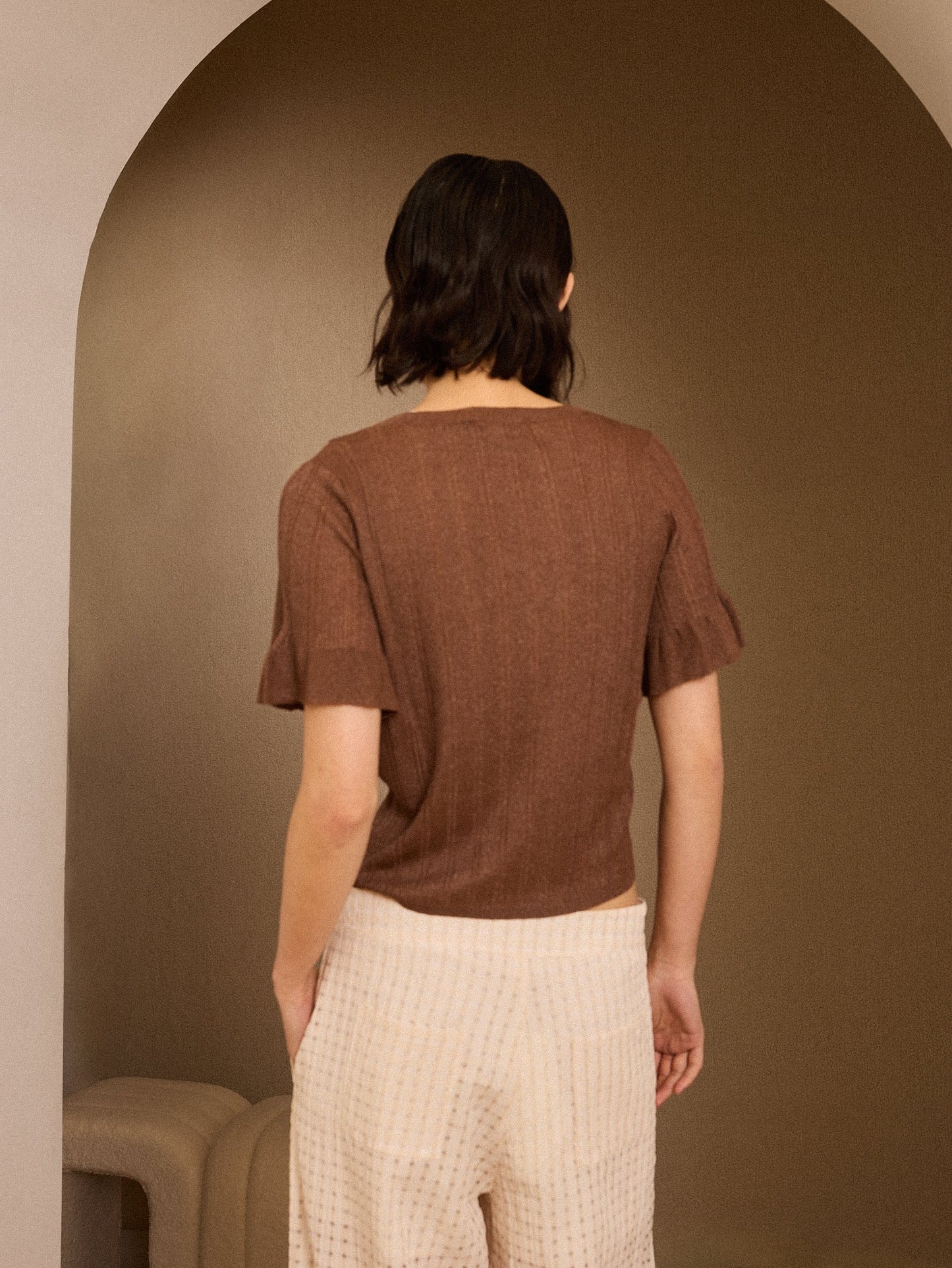 Jersey de pico marrón