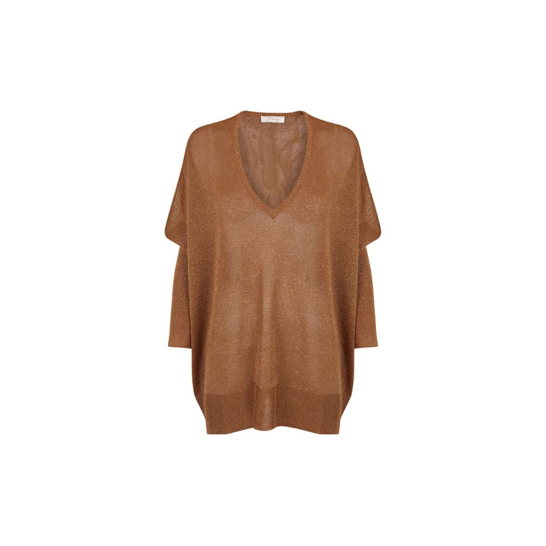 Jersey de lurex pico cobre