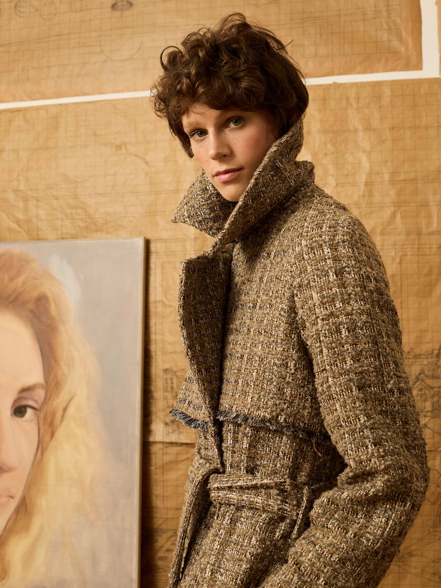 Abrigo topo con desflecado