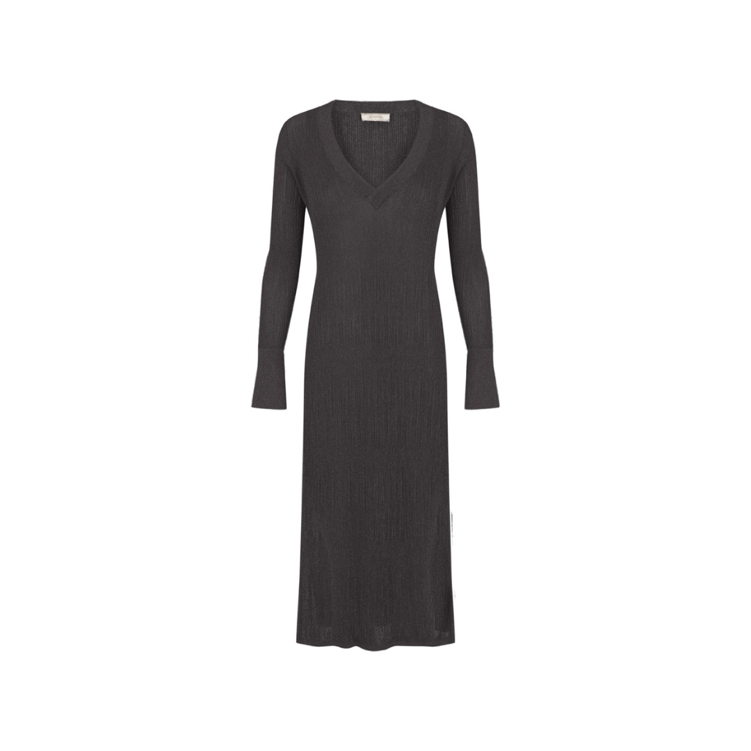 Jersey largo lurex plomo