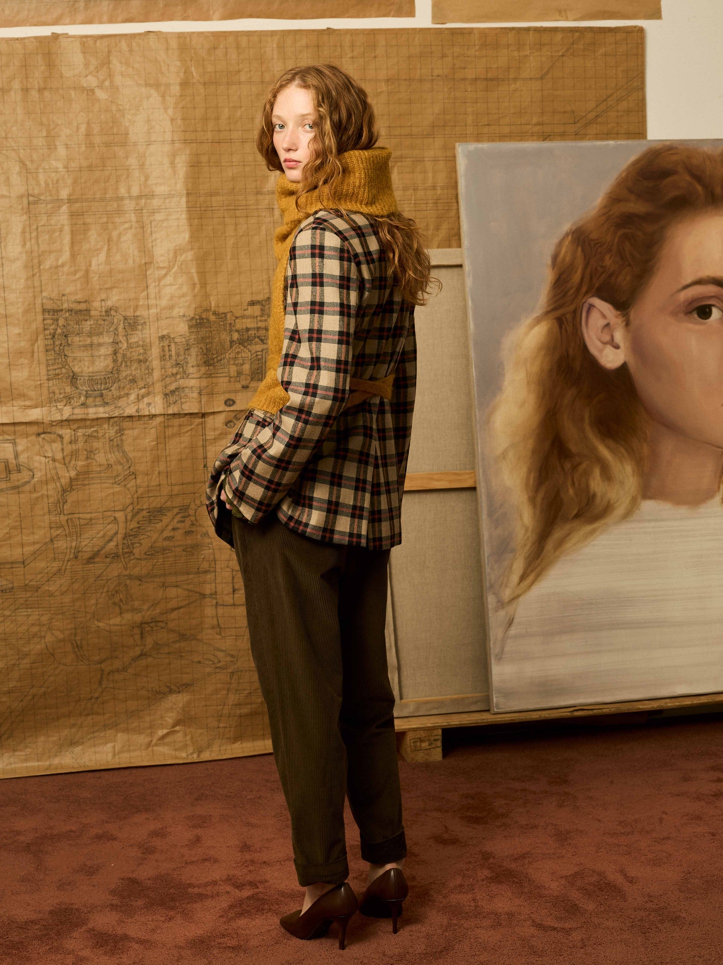 Cuello de lana amarillo