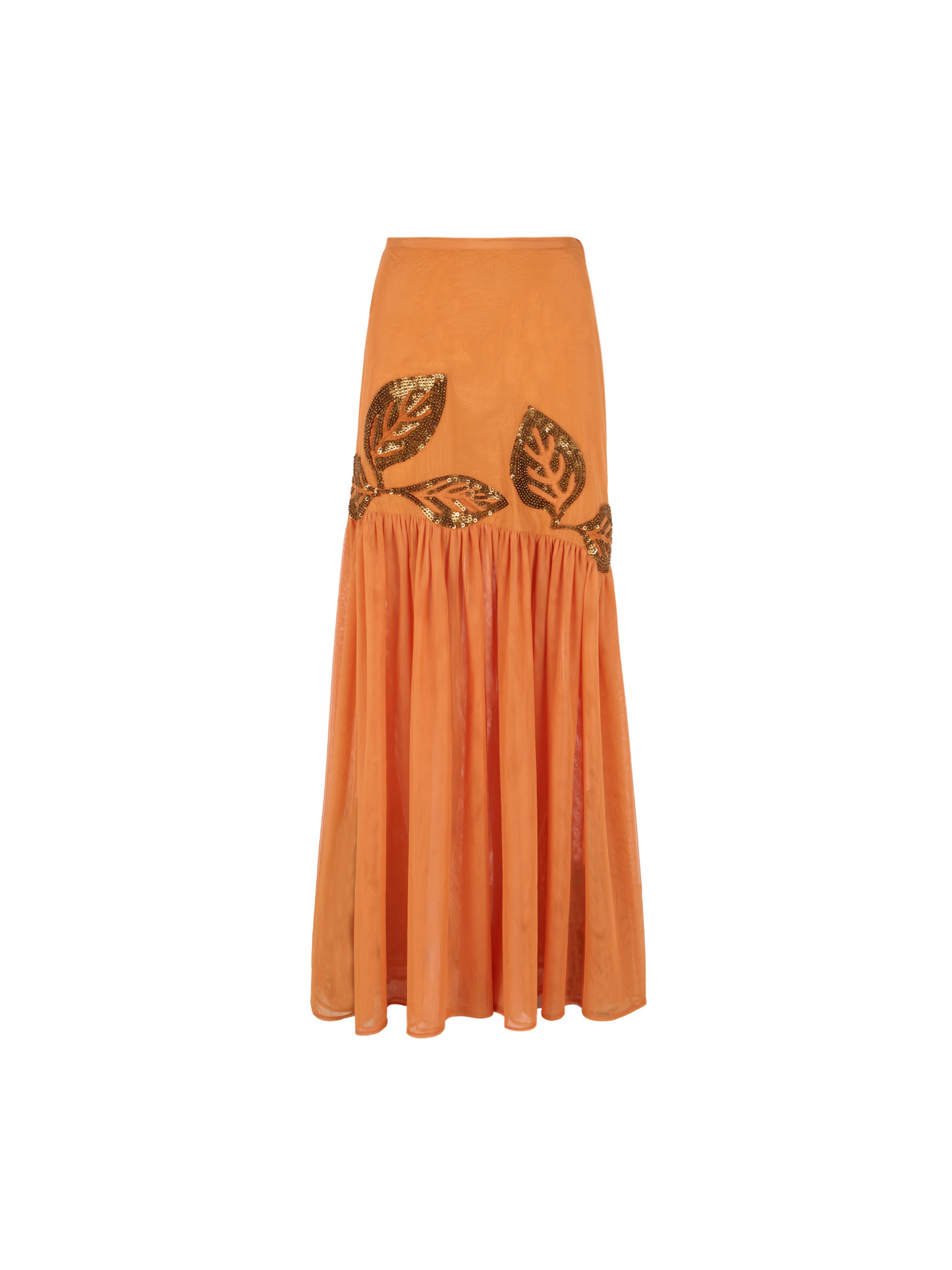 Falda de tul naranja