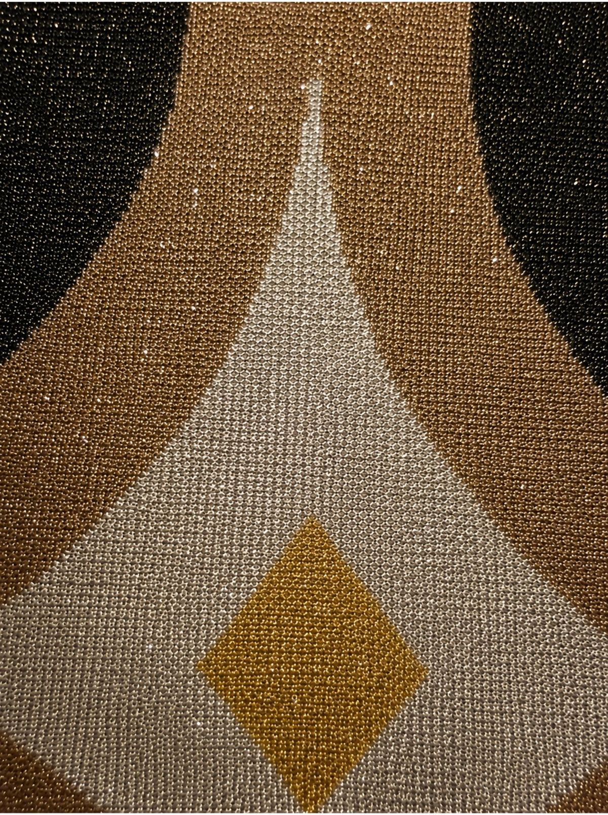 Jersey en jacquard de lurex dorado