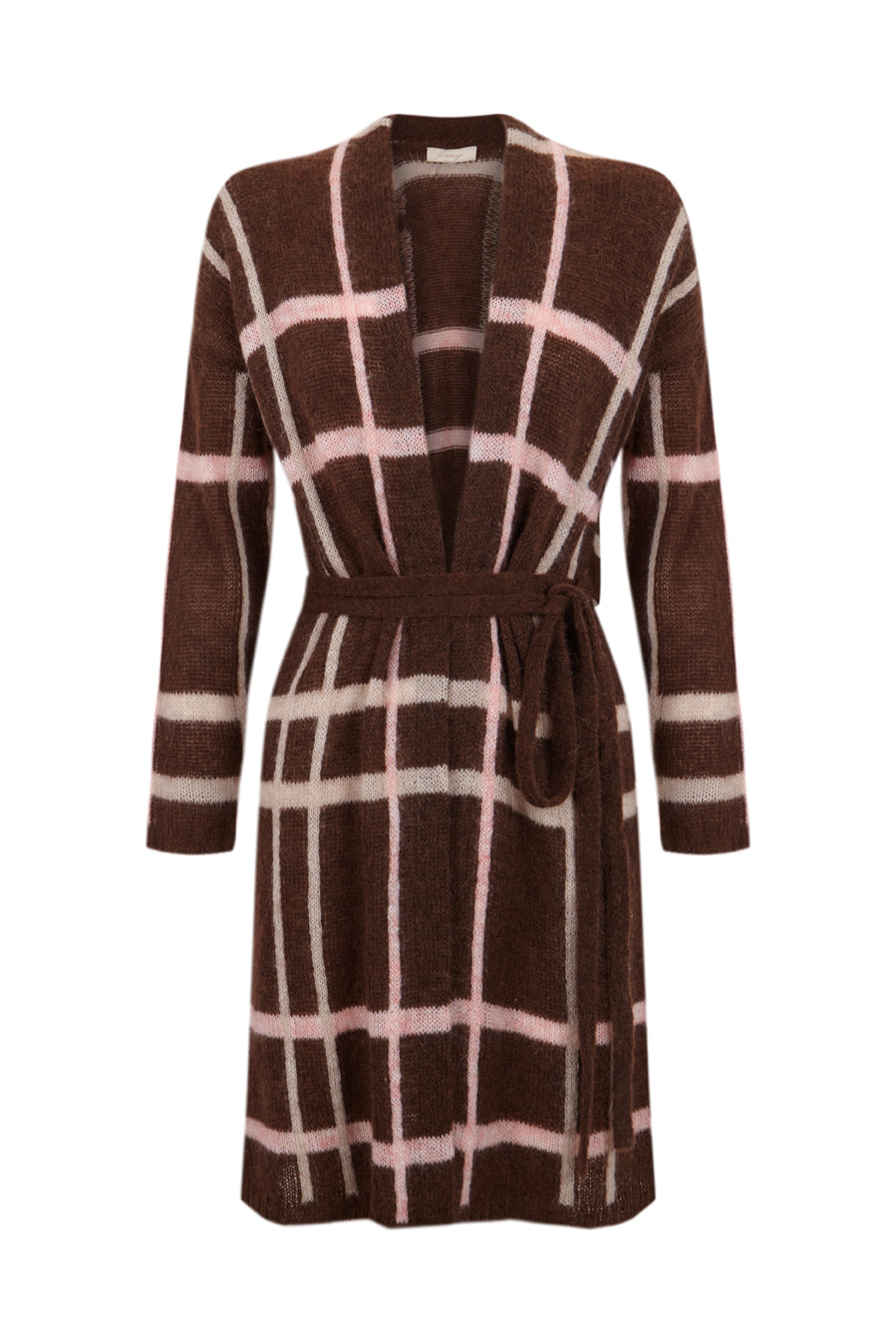 Chaqueta de cuadros marrón