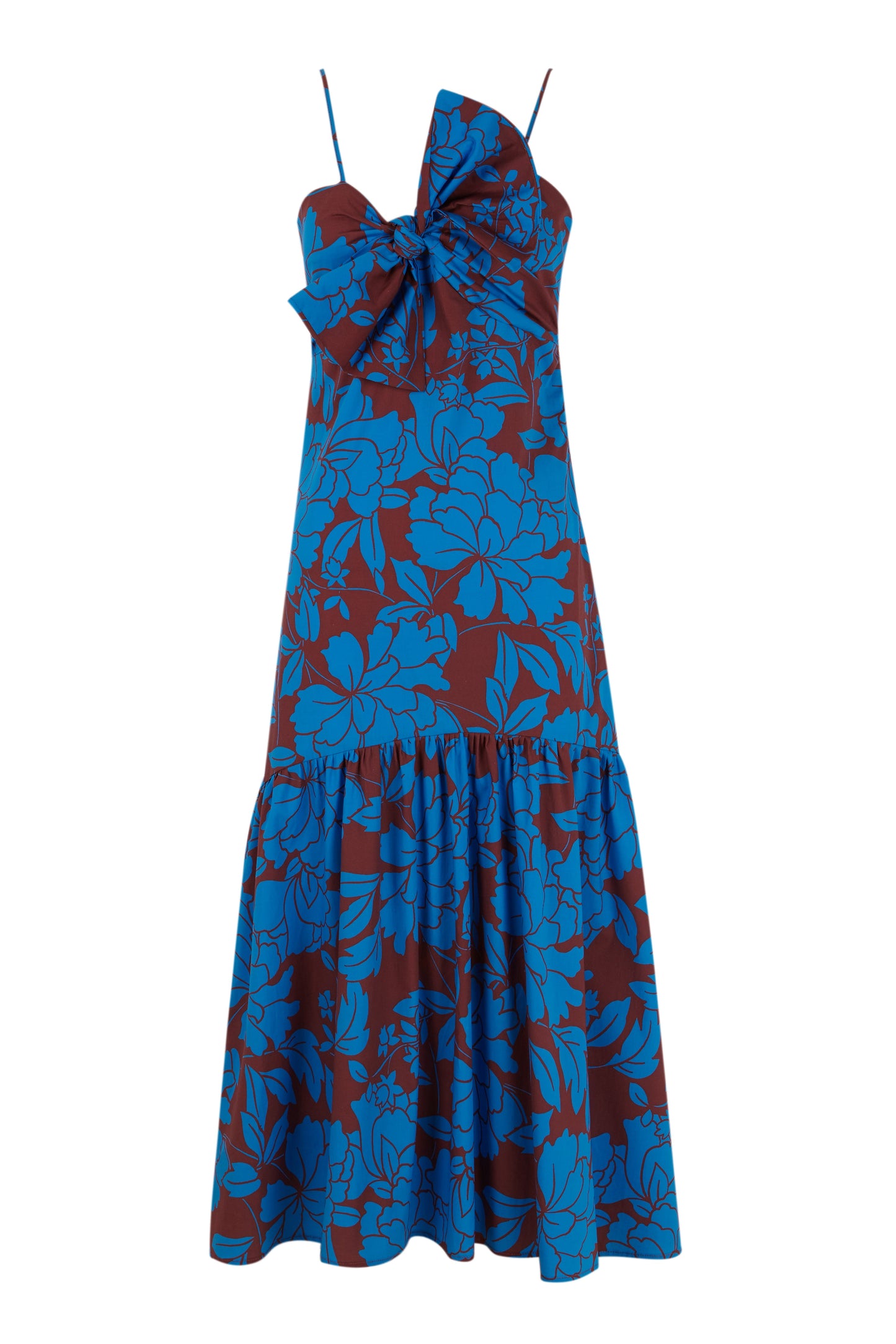 Vestido midi de popelín estampado