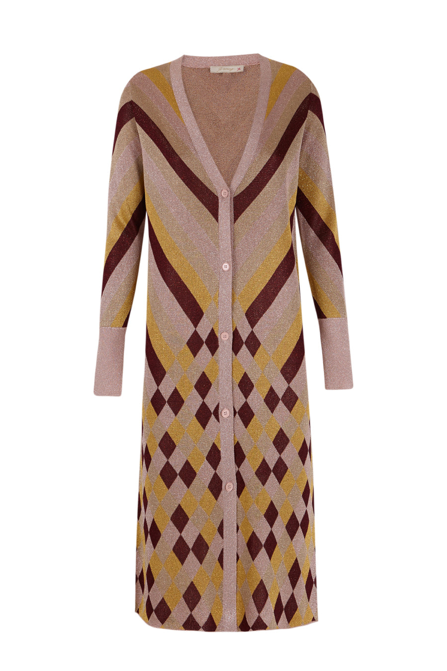 Chaqueta de lurex estampado granate