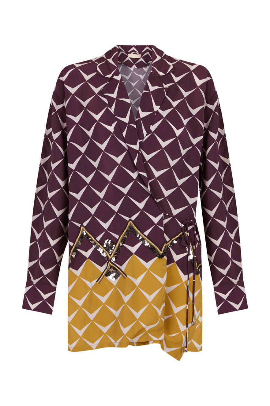 Blazer camisera greca granate