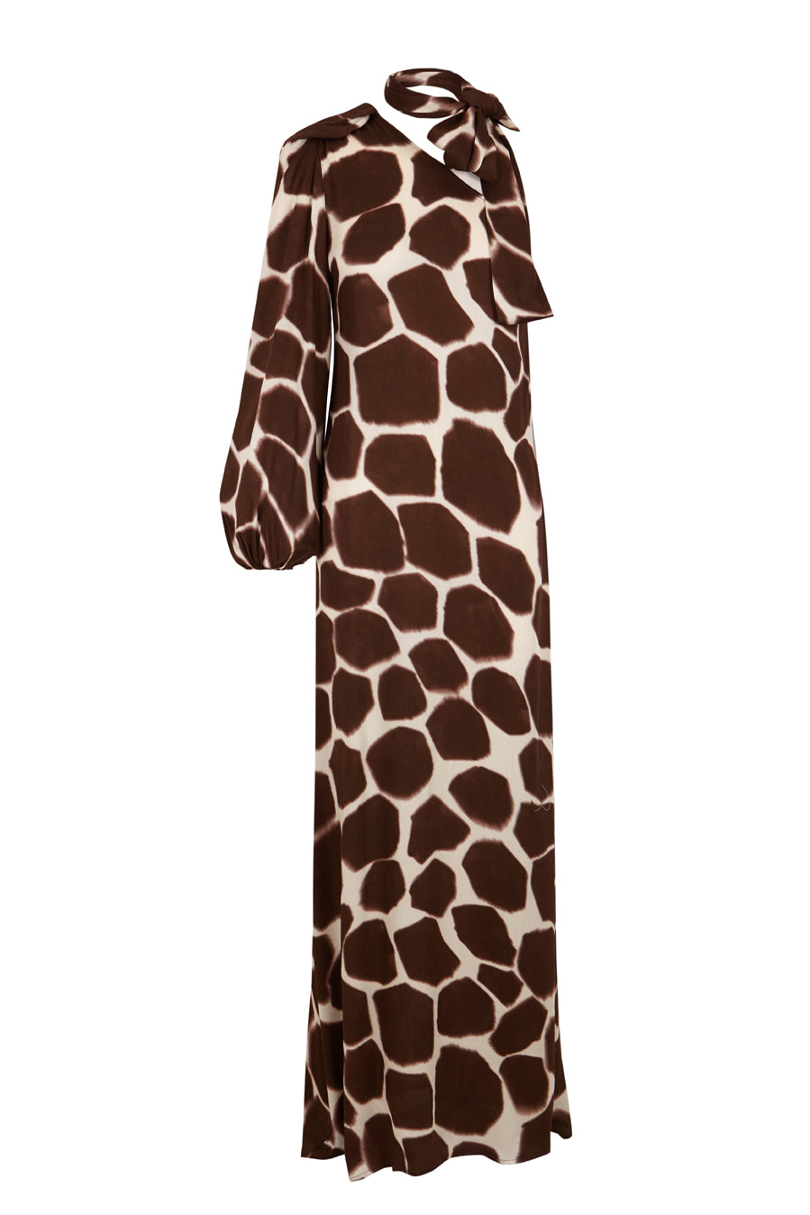 Vestido asimétrico animal print