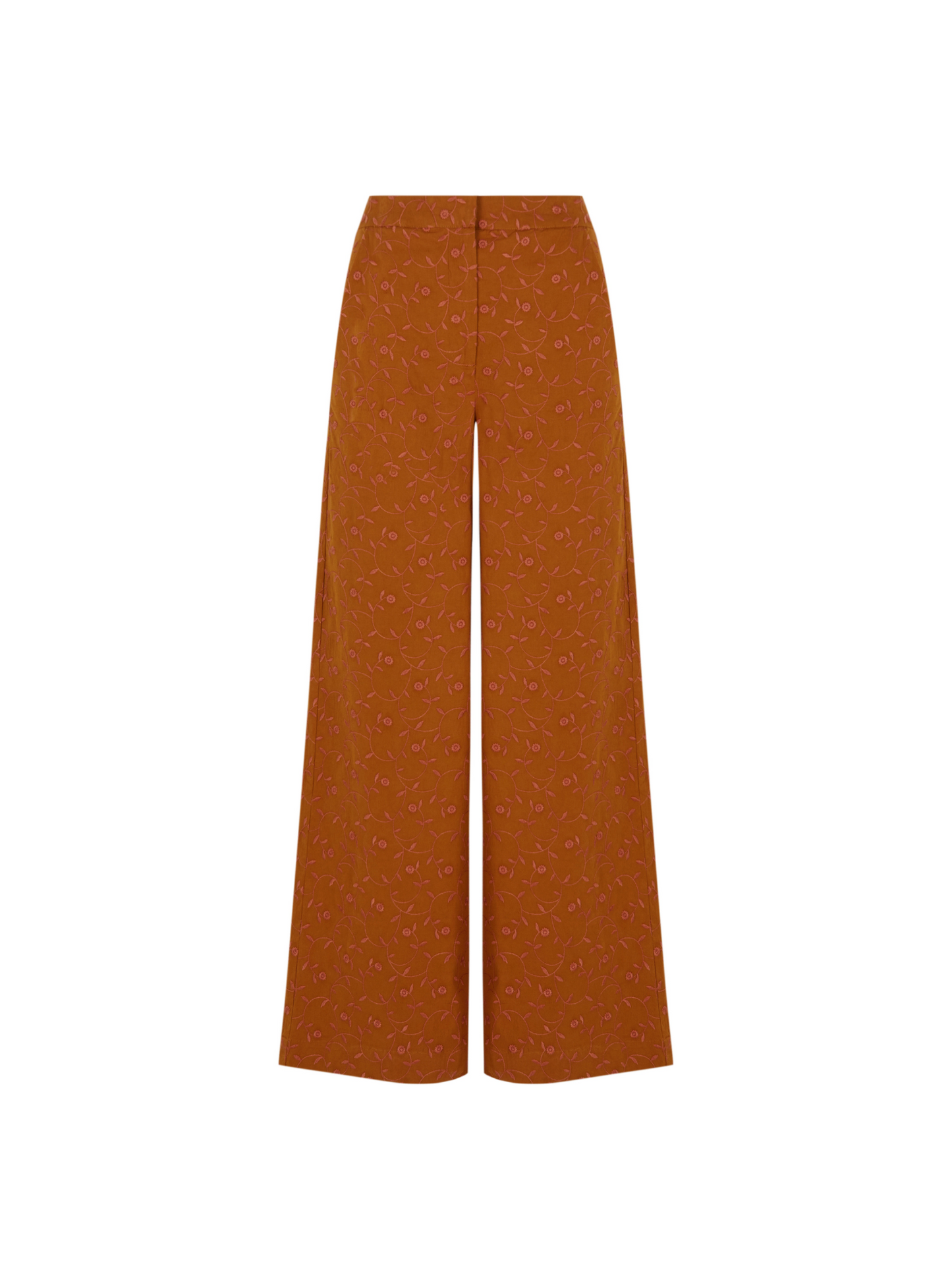 Pantalón mostaza bordado