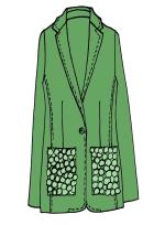 Blazer de terciopelo y lentejuelas verde