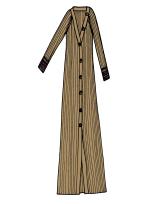 Vestido abotonado gris