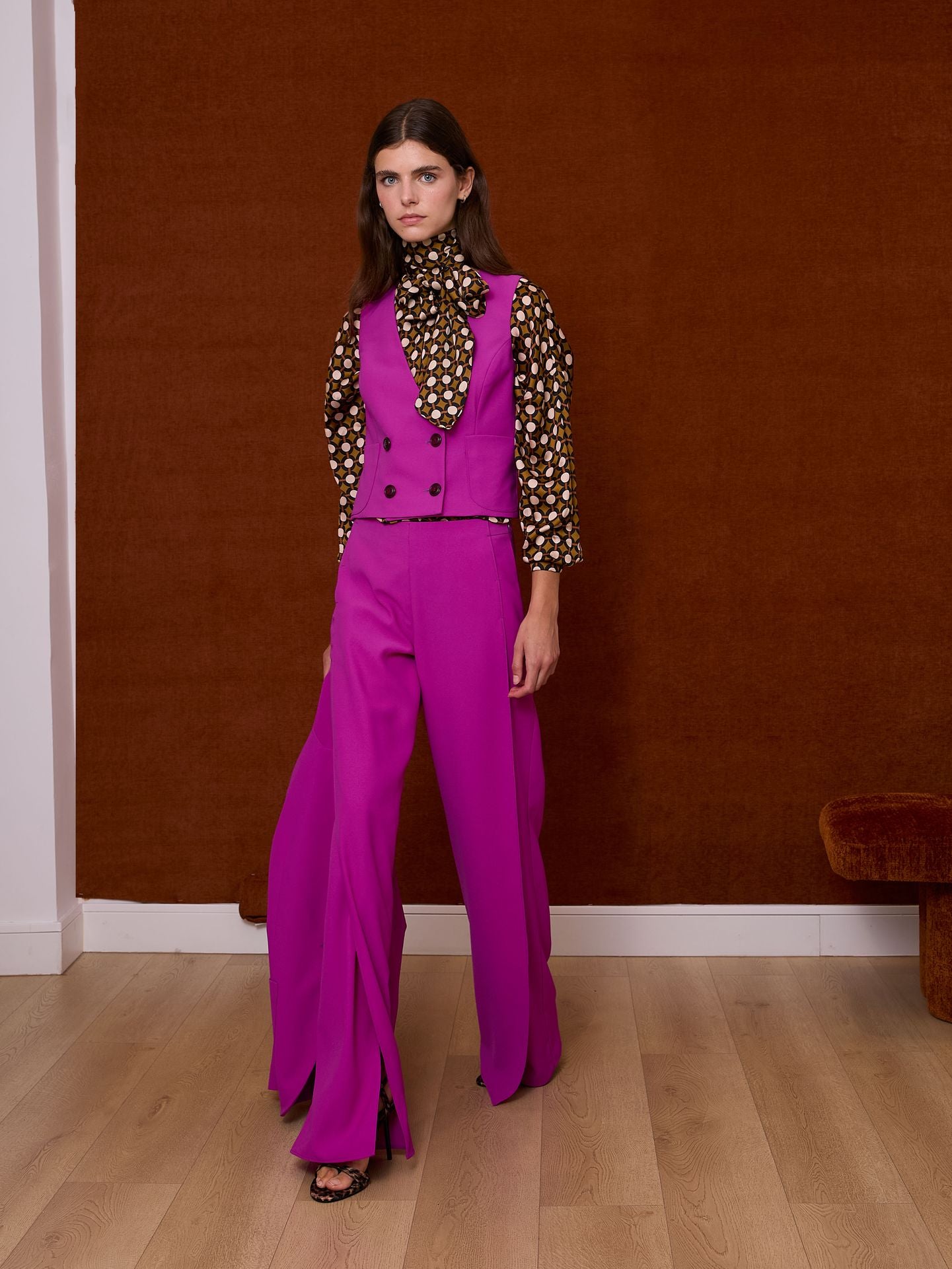 Pantalón crep buganvilla