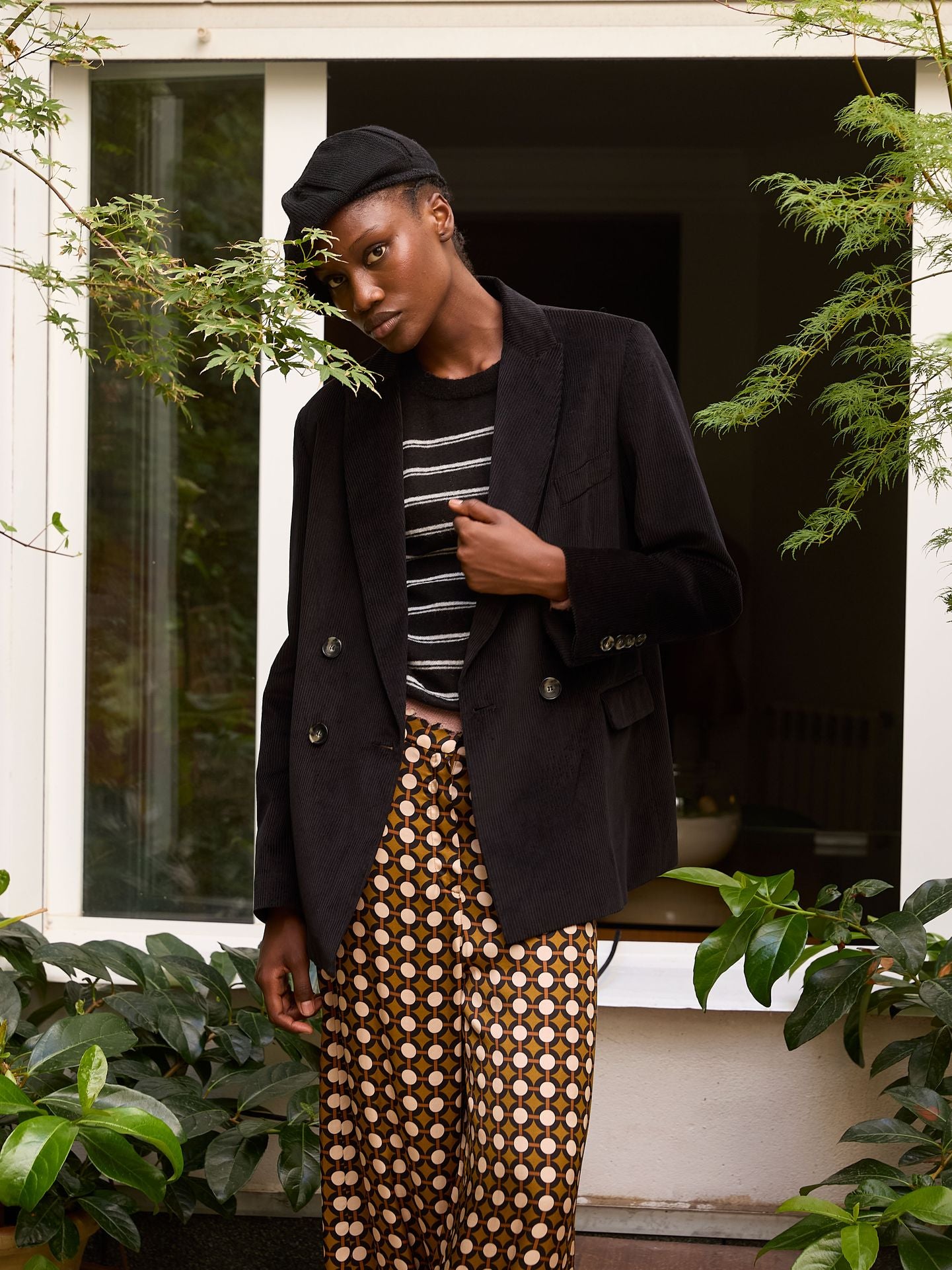 Jersey negro de rayas