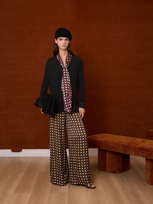 Pantalón de lunares color tabaco