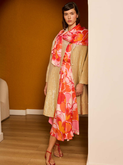 Túnica flores rojas