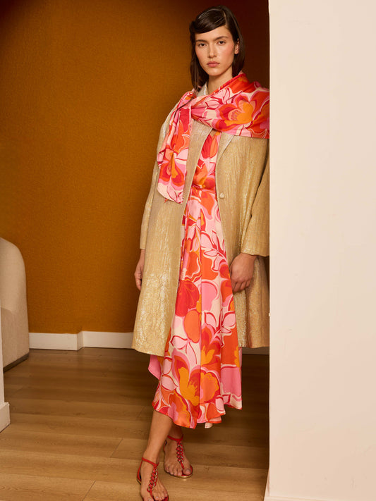 Túnica flores rojas