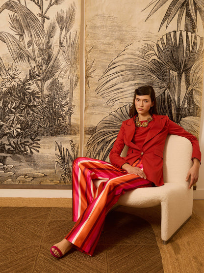 Pantalón rayas rojo