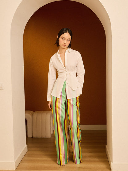 Pantalón rayas verdes