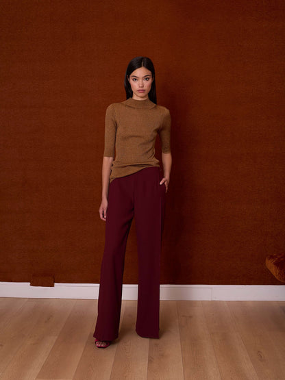 Pantalón crep granate