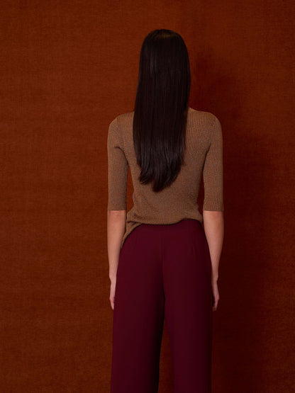 Pantalón crep granate