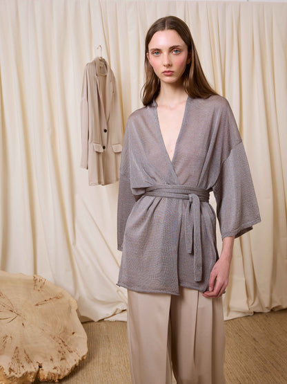 Chaqueta lurex plata
