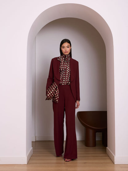 Blusa de lunares granate