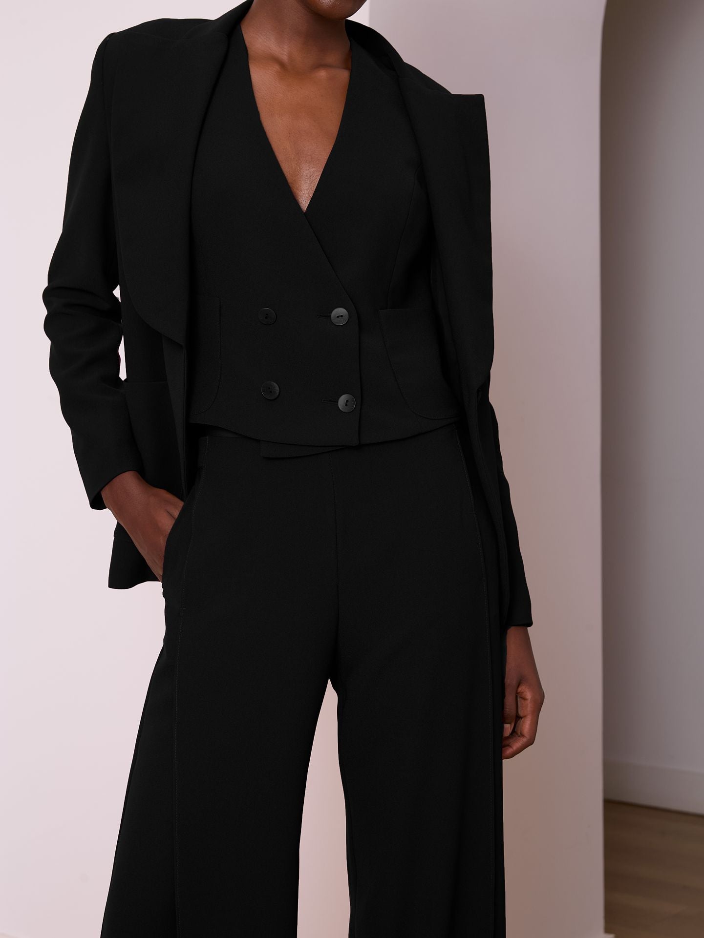 Pantalón crep negro