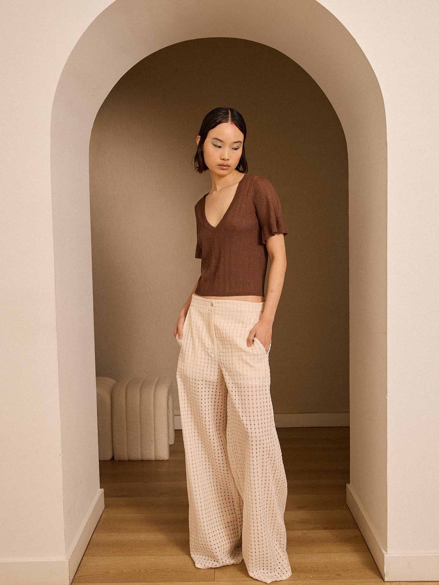 Jersey de pico marrón