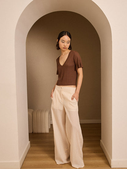 Jersey de pico marrón