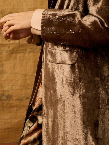 Levita terciopelo topo