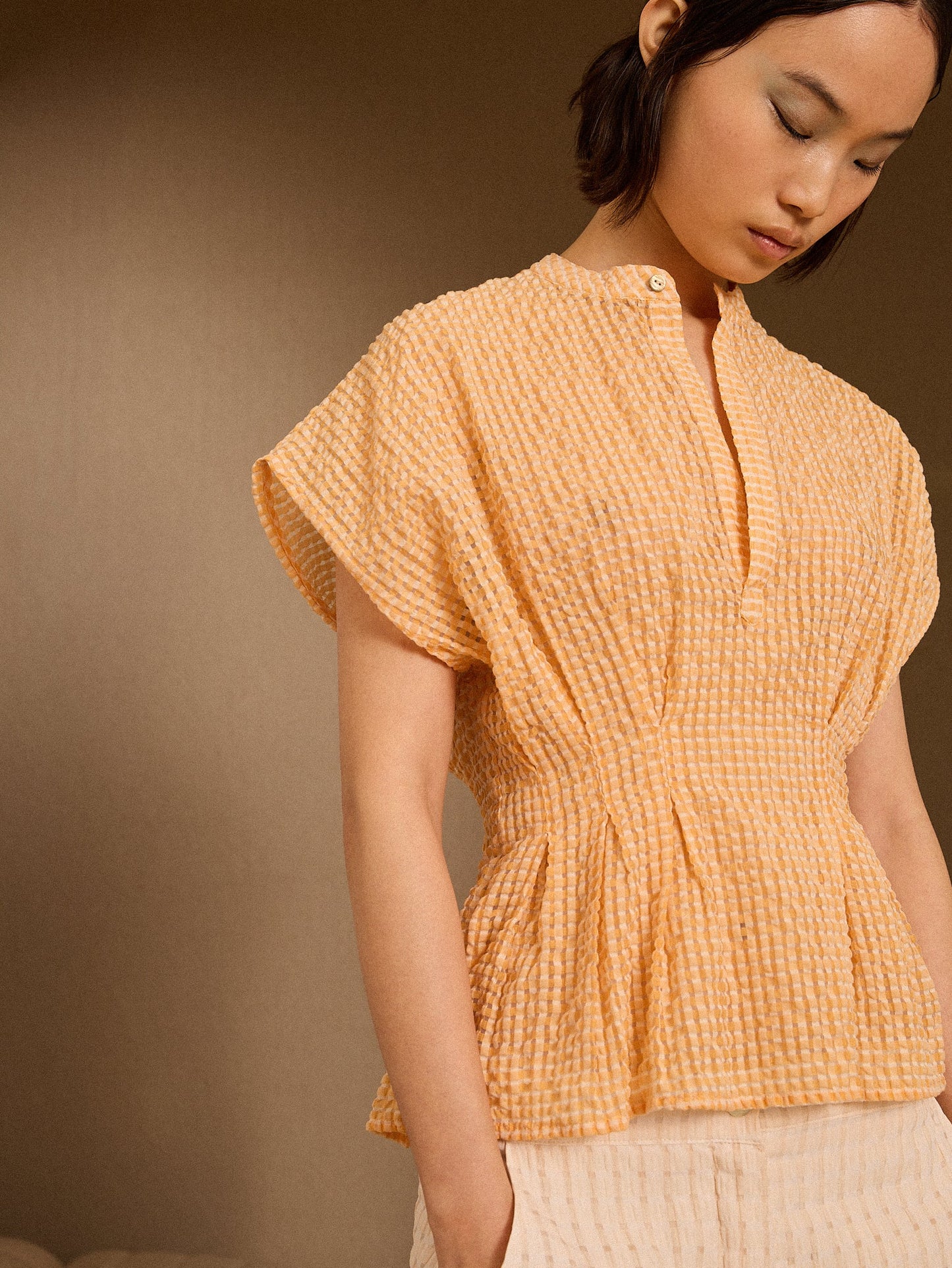 Blusa calada mandarina