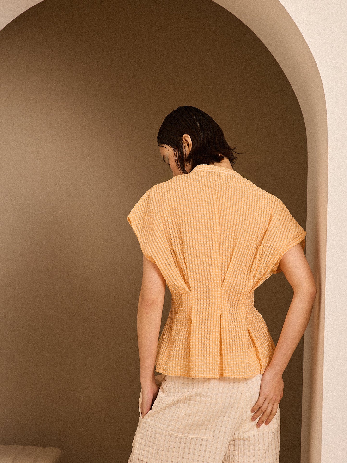 Blusa calada mandarina