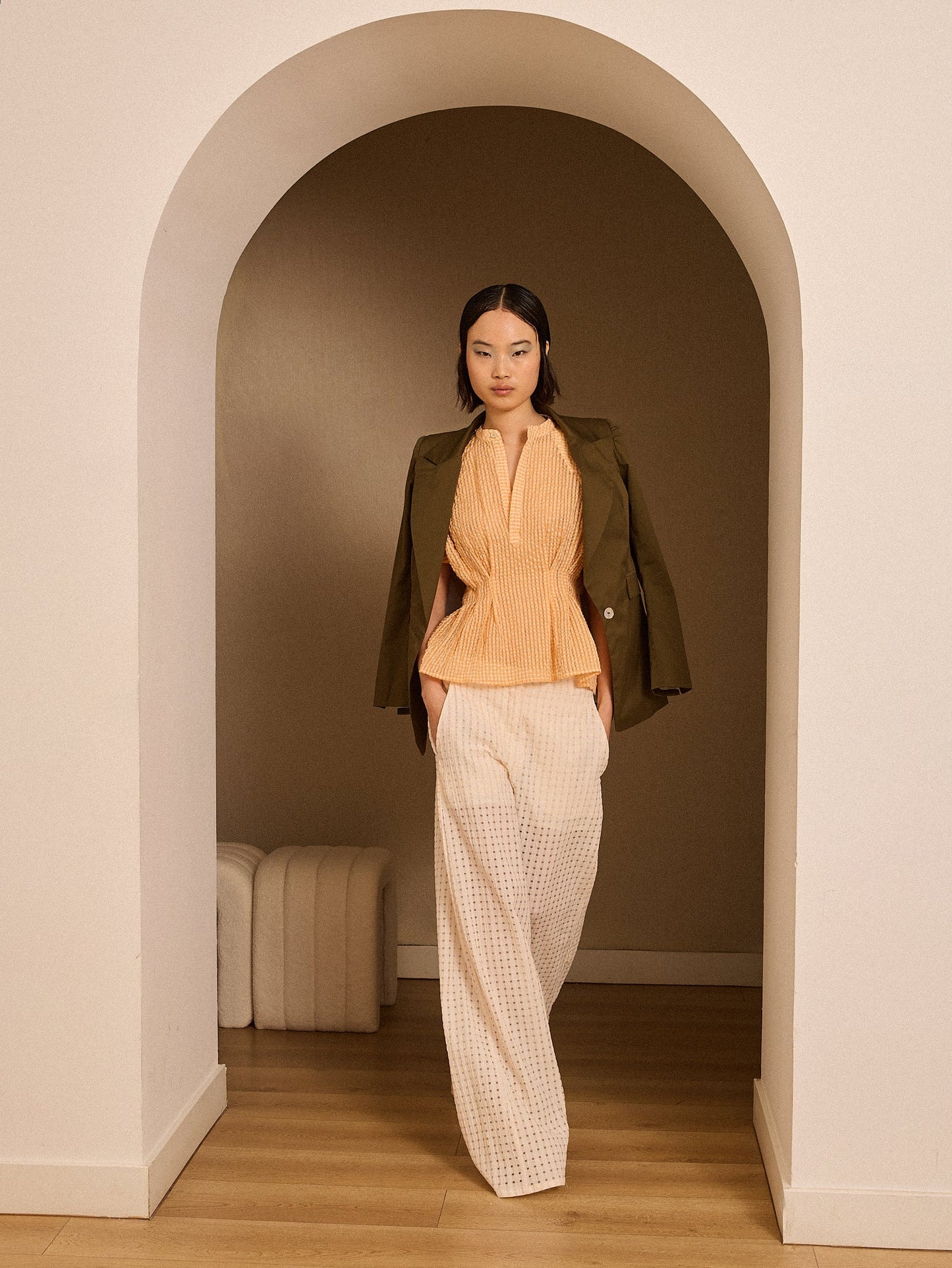 Blusa calada mandarina