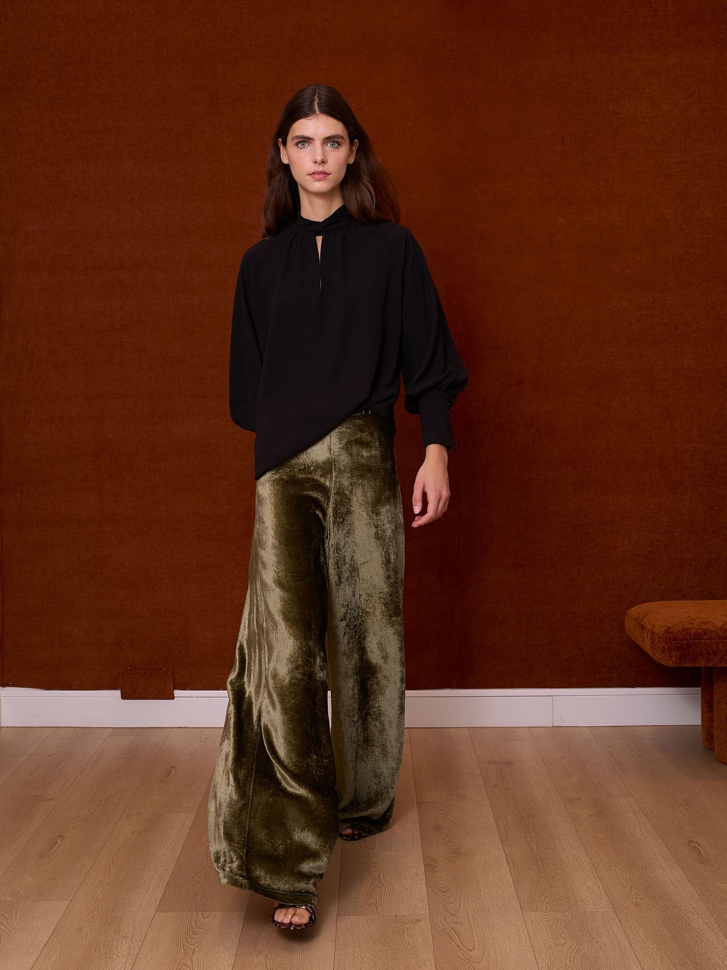 Pantalón de terciopelo verde