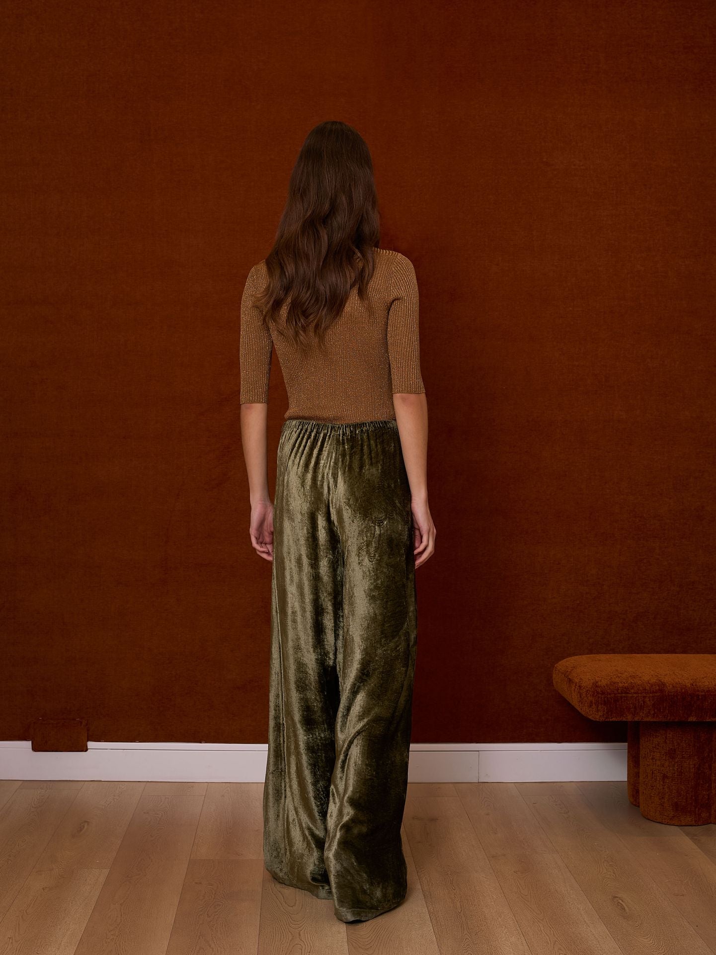 Pantalón de terciopelo verde