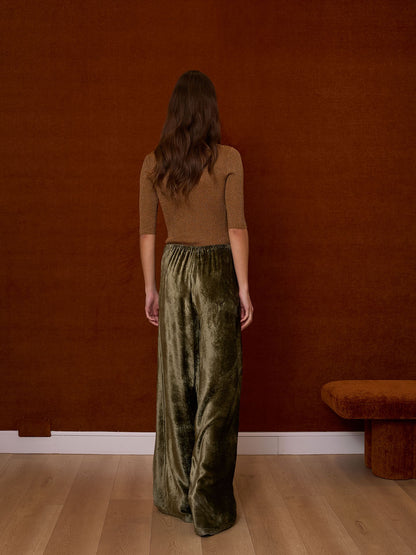 Pantalón de terciopelo verde