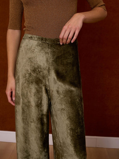 Pantalón de terciopelo verde