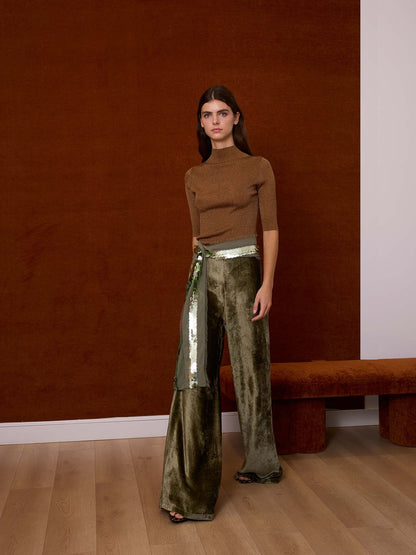Pantalón de terciopelo verde
