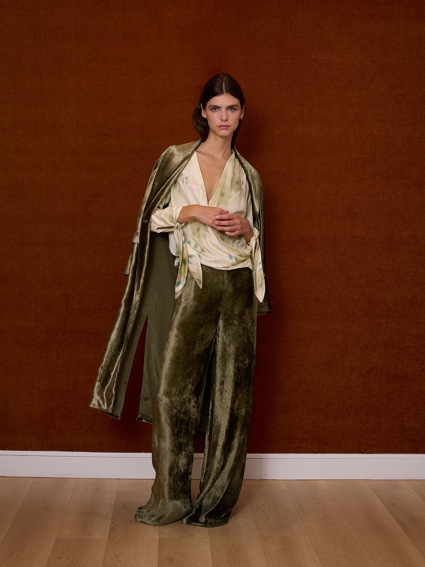 Pantalón de terciopelo verde