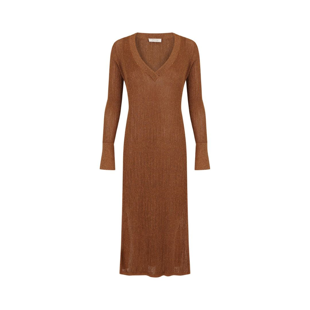 Jersey largo lurex cobre