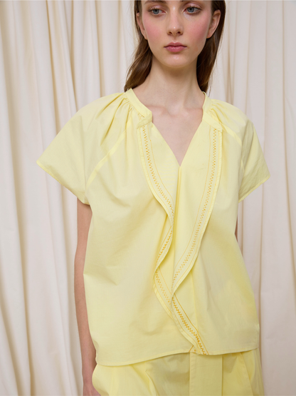 Blusa popelín amarilla