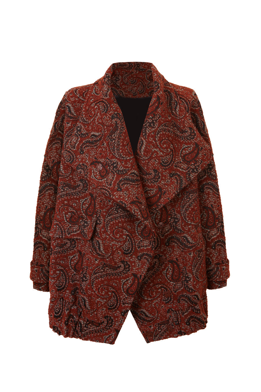 Cazadora teja estampada