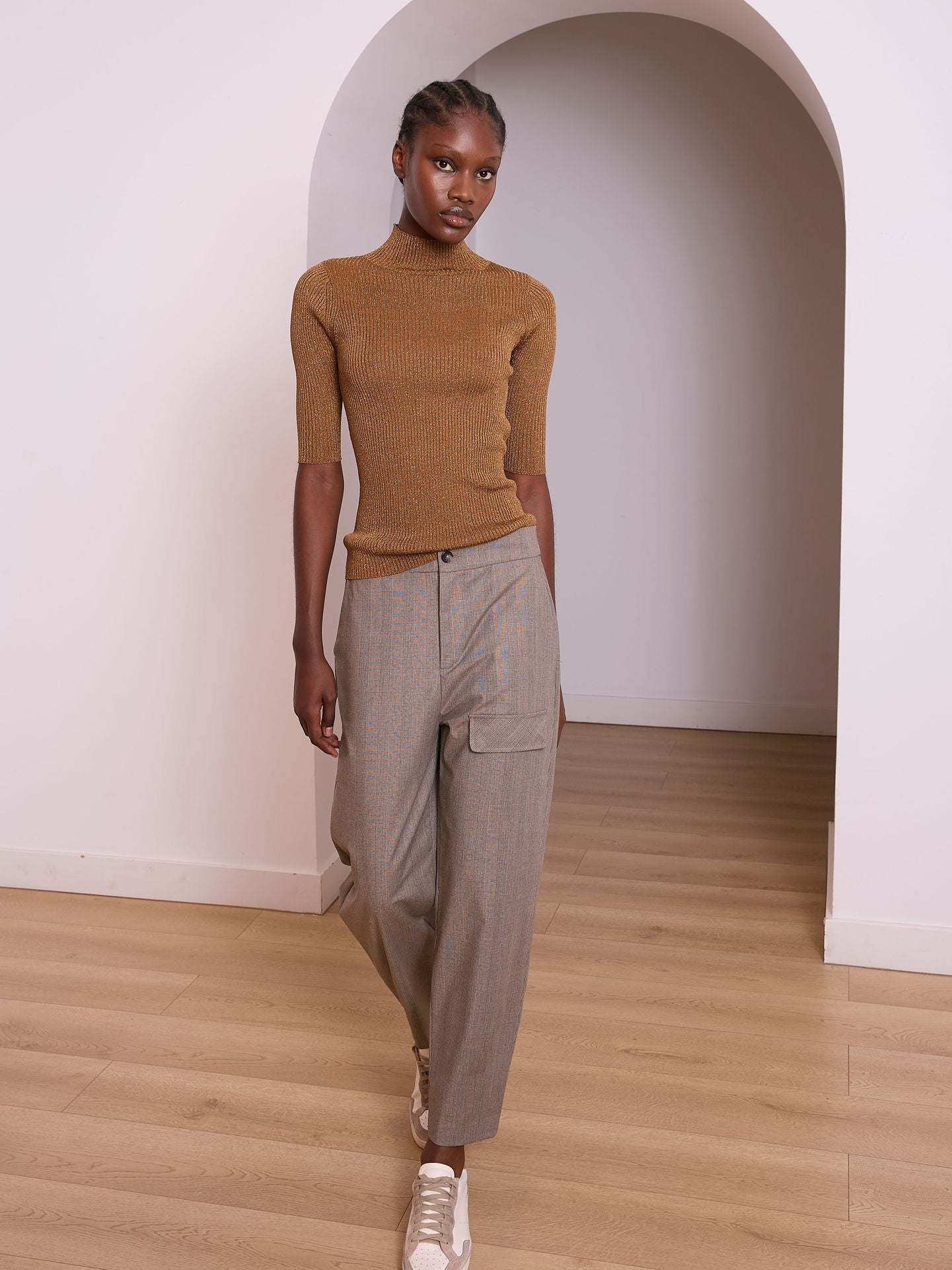 Pantalón globo príncipe de gales