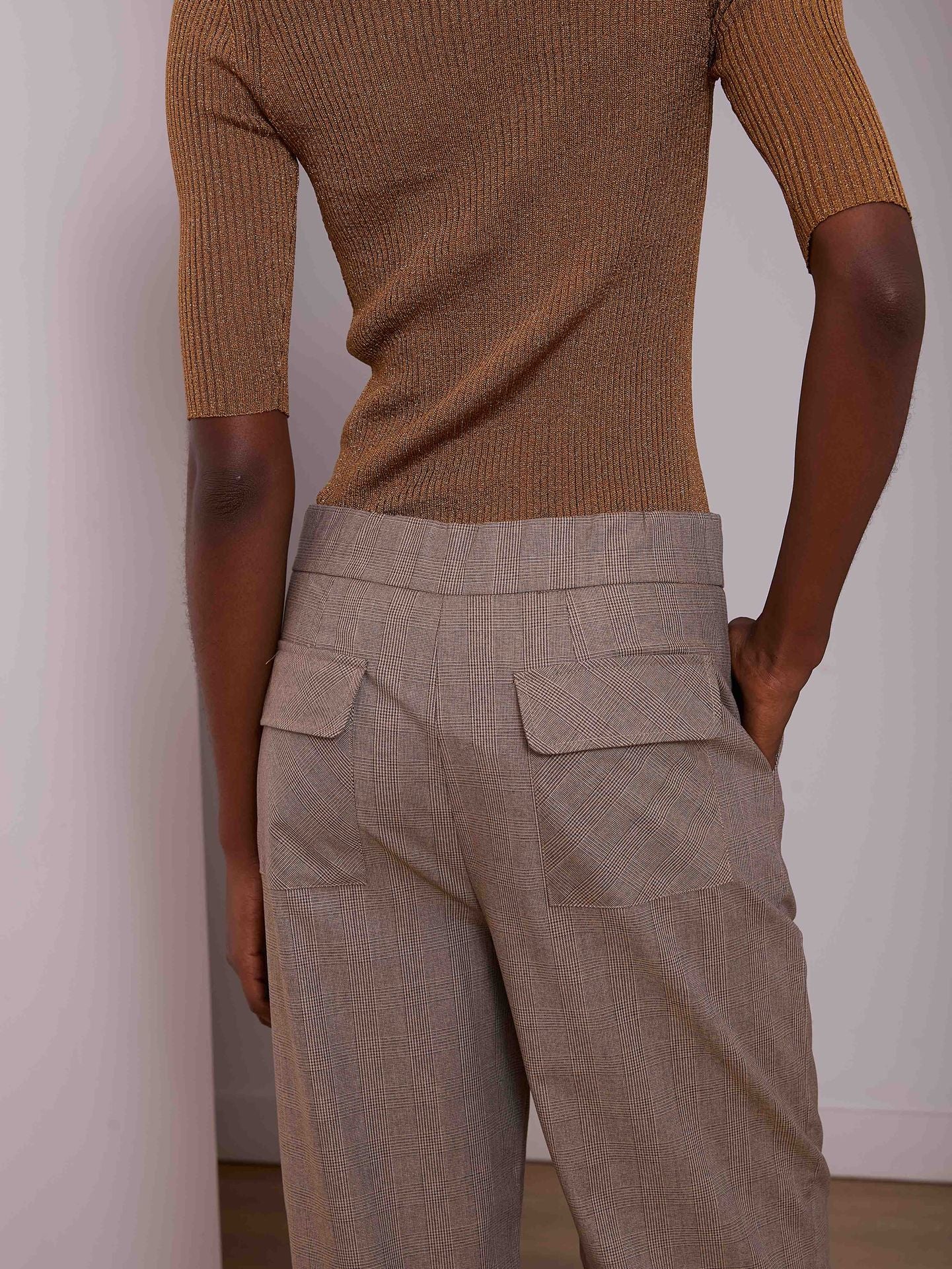 Pantalón globo príncipe de gales