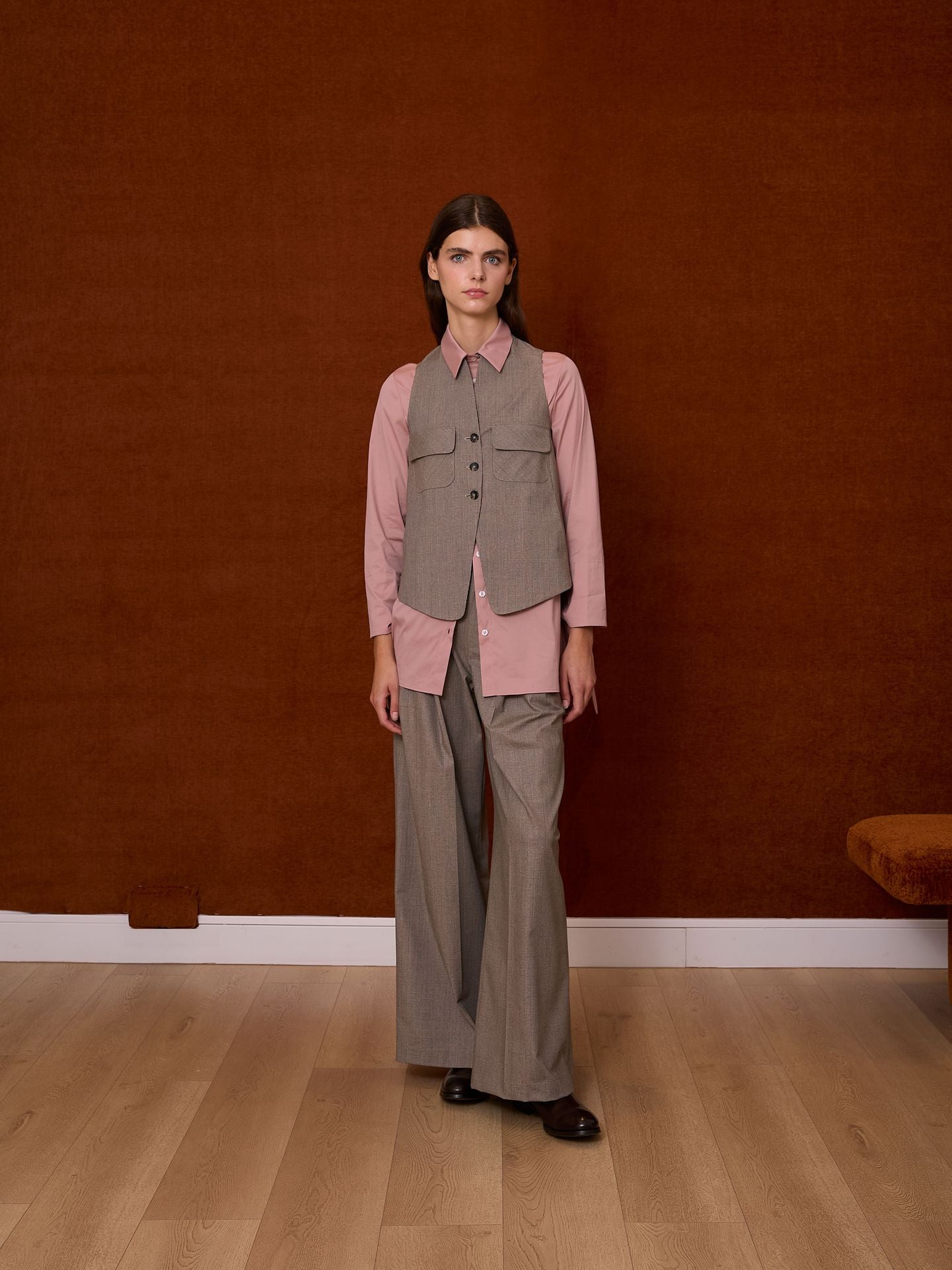 Pantalón ancho príncipe de gales