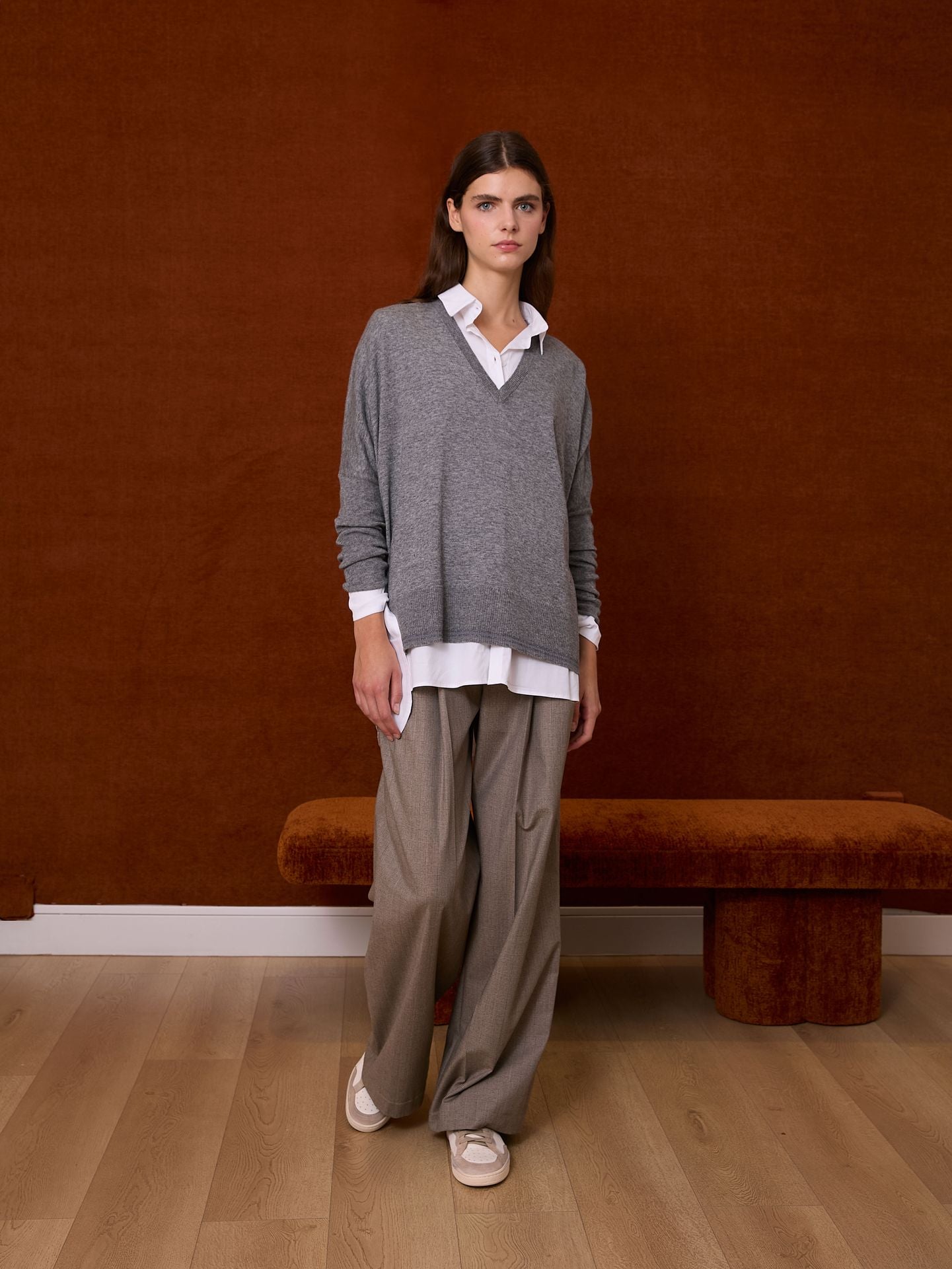 Pantalón ancho príncipe de gales