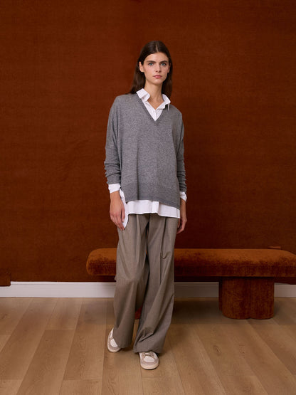 Pantalón ancho príncipe de gales